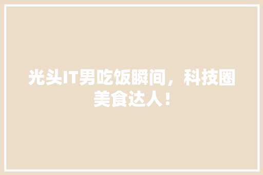光头IT男吃饭瞬间，科技圈美食达人！ GoogleSEO