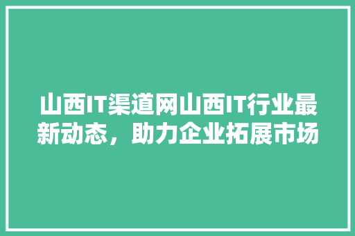 山西IT渠道网山西IT行业最新动态，助力企业拓展市场！ 神马SEO
