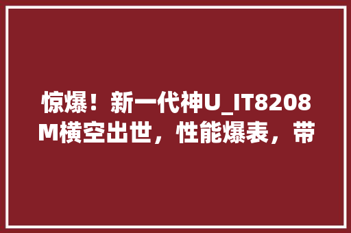 惊爆！新一代神U_IT8208M横空出世，性能爆表，带你领略极致速度！ 必应SEO