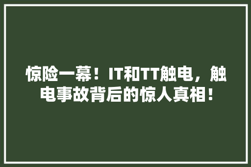 惊险一幕！IT和TT触电，触电事故背后的惊人真相！ 百度SEO