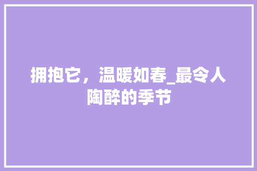 拥抱它，温暖如春_最令人陶醉的季节 百度SEO
