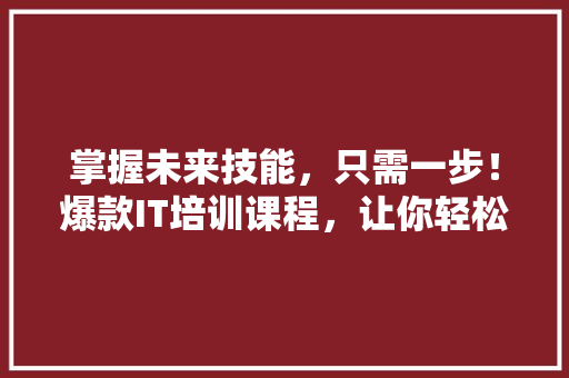 掌握未来技能，只需一步！爆款IT培训课程，让你轻松逆袭职场！ 百度SEO