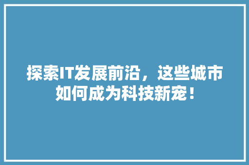 探索IT发展前沿，这些城市如何成为科技新宠！ 百度SEO