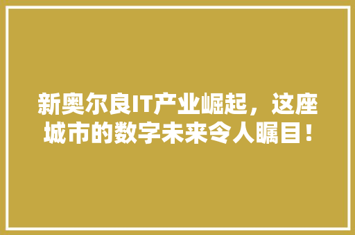 新奥尔良IT产业崛起，这座城市的数字未来令人瞩目！ 百度SEO