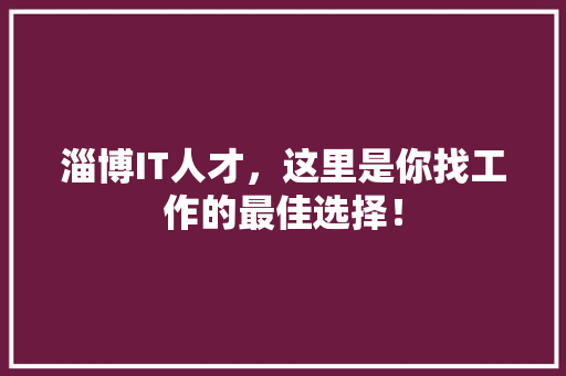 淄博IT人才，这里是你找工作的最佳选择！ 必应SEO