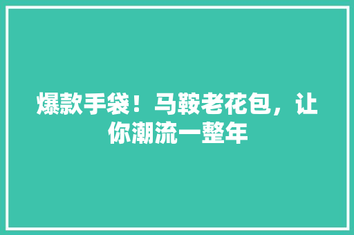 爆款手袋！马鞍老花包，让你潮流一整年 搜狗SEO