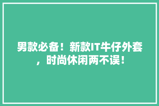 男款必备！新款IT牛仔外套，时尚休闲两不误！ 百度SEO