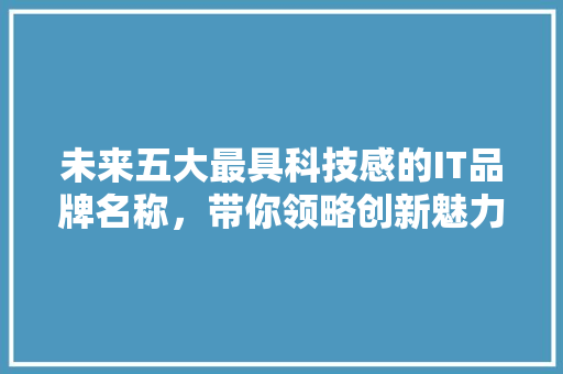 未来五大最具科技感的IT品牌名称，带你领略创新魅力！ 搜狗SEO