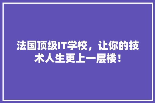 法国顶级IT学校，让你的技术人生更上一层楼！ 百度SEO