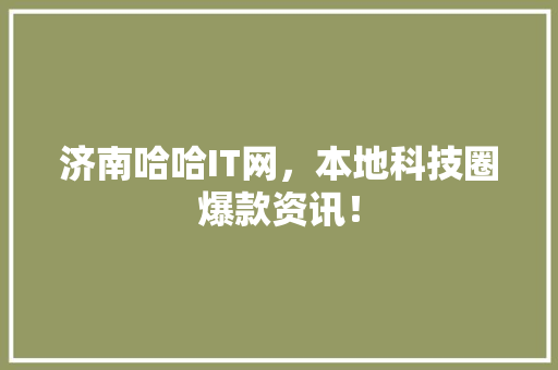 济南哈哈IT网，本地科技圈爆款资讯！ GoogleSEO