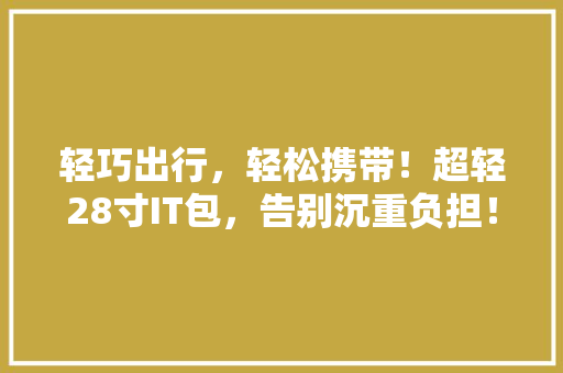 轻巧出行，轻松携带！超轻28寸IT包，告别沉重负担！ 搜狗SEO