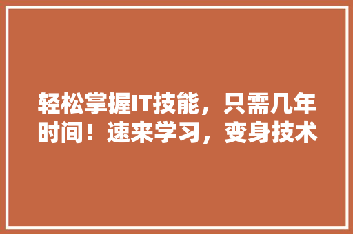 轻松掌握IT技能，只需几年时间！速来学习，变身技术达人！ 神马SEO