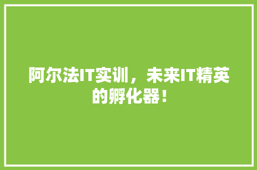 阿尔法IT实训，未来IT精英的孵化器！ 搜狗SEO
