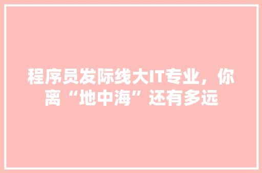程序员发际线大IT专业，你离“地中海”还有多远 百度SEO