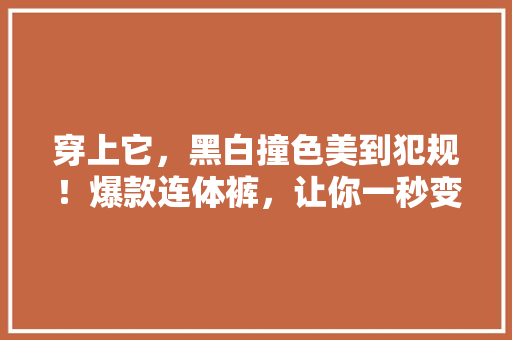穿上它，黑白撞色美到犯规！爆款连体裤，让你一秒变时尚达人！ 搜狗SEO