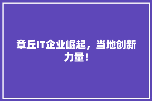 章丘IT企业崛起，当地创新力量！ 搜狗SEO