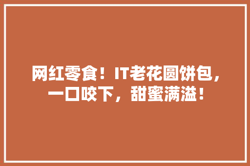 网红零食！IT老花圆饼包，一口咬下，甜蜜满溢！ GoogleSEO