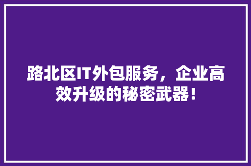 路北区IT外包服务，企业高效升级的秘密武器！ 百度SEO