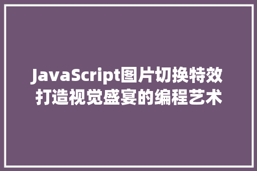 JavaScript图片切换特效打造视觉盛宴的编程艺术 必应SEO