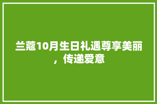 兰蔻10月生日礼遇尊享美丽，传递爱意 神马SEO