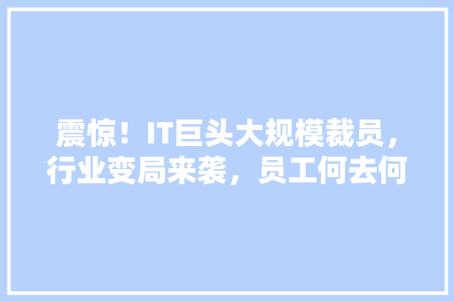 震惊！IT巨头大规模裁员，行业变局来袭，员工何去何从 搜狗SEO
