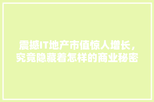 震撼IT地产市值惊人增长，究竟隐藏着怎样的商业秘密 必应SEO