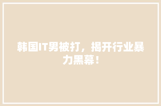 韩国IT男被打，揭开行业暴力黑幕！ 搜狗SEO