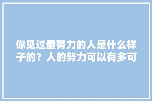 你见过最努力的人是什么样子的？人的努力可以有多可怕「黄自立为什么离婚」 你见过最努力的人是什么样子的？人的努力可以有多可怕「黄自立为什么离婚」 GoogleSEO