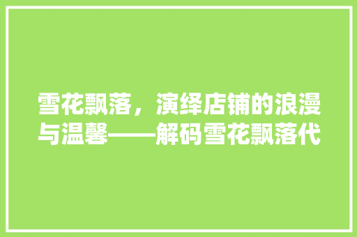 雪花飘落，演绎店铺的浪漫与温馨——解码雪花飘落代码背后的故事 搜狗SEO