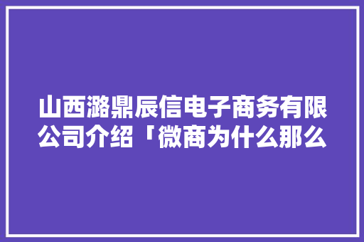 山西潞鼎辰信电子商务有限公司介绍「微商为什么那么有钱」 必应SEO 山西潞鼎辰信电子商务有限公司介绍「微商为什么那么有钱」 山西潞鼎辰信电子商务有限公司介绍「微商为什么那么有钱」 必应SEO