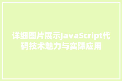 详细图片展示JavaScript代码技术魅力与实际应用 必应SEO