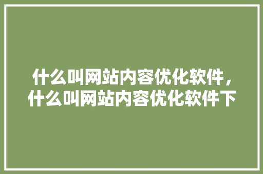 什么叫网站内容优化软件，什么叫网站内容优化软件下载。 什么叫网站内容优化软件，什么叫网站内容优化软件下载。 搜狗SEO