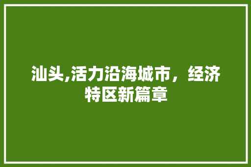 汕头,活力沿海城市，经济特区新篇章 未命名