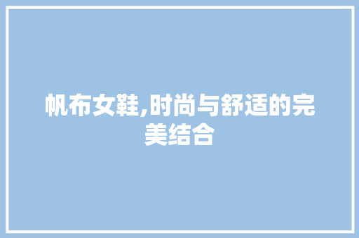 帆布女鞋,时尚与舒适的完美结合 必应SEO