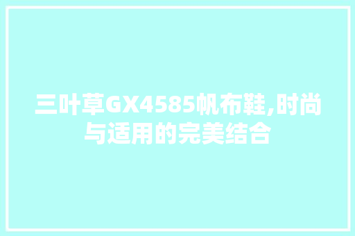 三叶草GX4585帆布鞋,时尚与适用的完美结合 百度SEO