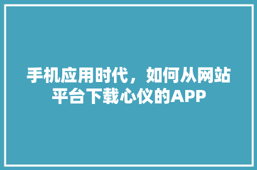 手机应用时代，如何从网站平台下载心仪的APP 必应SEO