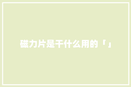 磁力片是干什么用的「」 磁力片是干什么用的「」 百度SEO
