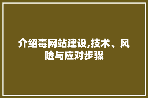 介绍毒网站建设,技术、风险与应对步骤 GoogleSEO