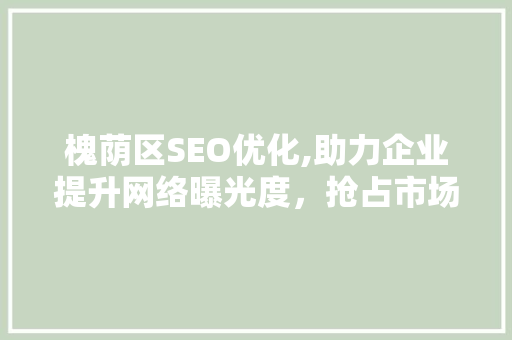 槐荫区SEO优化,助力企业提升网络曝光度，抢占市场先机 GoogleSEO