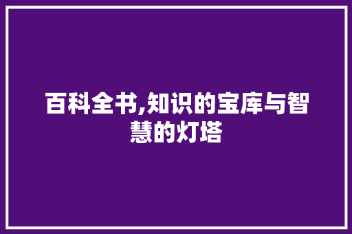 百科全书,知识的宝库与智慧的灯塔 GoogleSEO