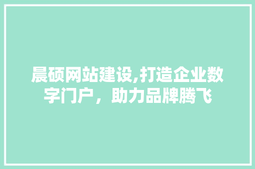 晨硕网站建设,打造企业数字门户，助力品牌腾飞 必应SEO