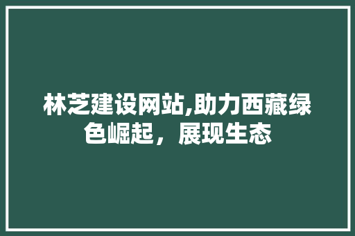 林芝建设网站,助力西藏绿色崛起，展现生态 神马SEO