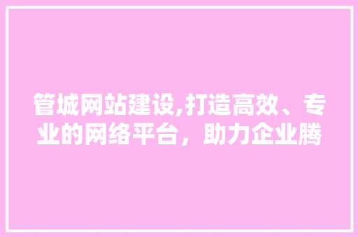 管城网站建设,打造高效、专业的网络平台，助力企业腾飞 必应SEO