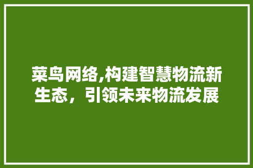菜鸟网络,构建智慧物流新生态，引领未来物流发展 必应SEO