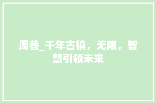 周巷_千年古镇，无限，智慧引领未来 必应SEO