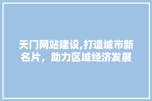 天门网站建设,打造城市新名片，助力区域经济发展 百度SEO