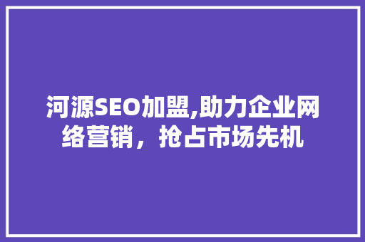 河源SEO加盟,助力企业网络营销，抢占市场先机 神马SEO