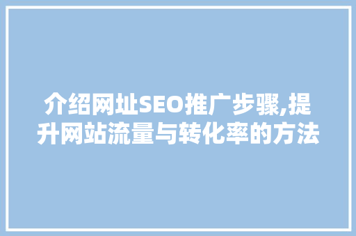 介绍网址SEO推广步骤,提升网站流量与转化率的方法 百度SEO