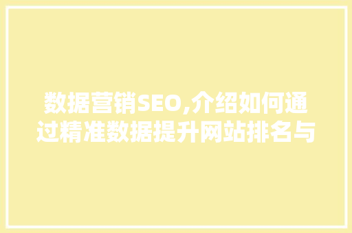 数据营销SEO,介绍如何通过精准数据提升网站排名与转化率 必应SEO