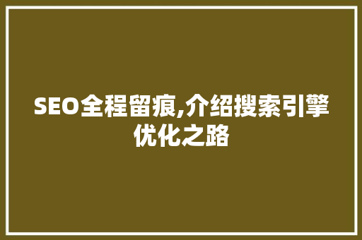 SEO全程留痕,介绍搜索引擎优化之路 必应SEO